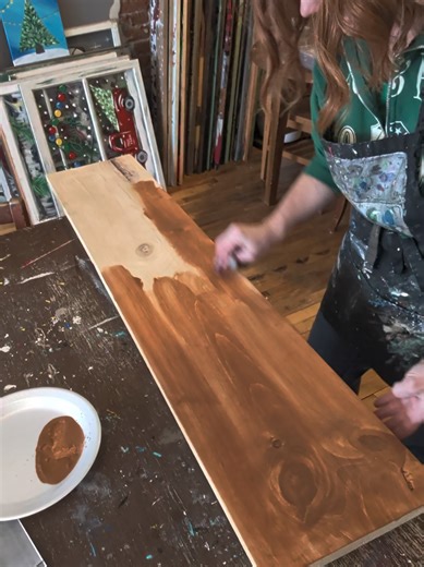 Create Faux Stained Wood with Acrylic Paint