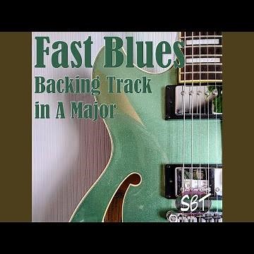 Fast Blues Backing Track in A Major