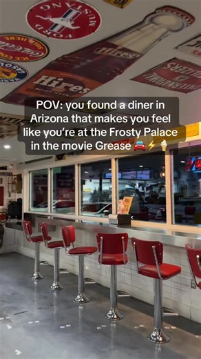 GREASE IN AZ?! 👀 AZ DATE IDEA #12 (SZN5) ➡️ JOE’S ITALIAN ICE IN TEMPE NEAR PHOENIX🍦it’s a cheap and fun place to feel like you’re no longer in Tempe ⚡️with all the fun 1960’s memorabilia, it felt like we were at the Frosty Palace in Grease… anyone been?! They have over 50 flavors and offer free samples so don’t be afraid to try a few…the cookies and cream is off the hook 😍 WHO’S BEEN?! Add it to your list of spots to hit before summer ends 🥰 #arizona #tempearizona #greasemovie #tempe #diner