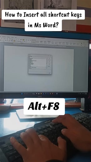 How to insert all shortcut keys in ms word? - Alt F8 (Mcro) - Word commands - ListCommands - Run ✅ Current Keyboard settings. - Ok #mswordtrick #msexcel #mspowerpoint #mswordtutorial | Computer Training Center