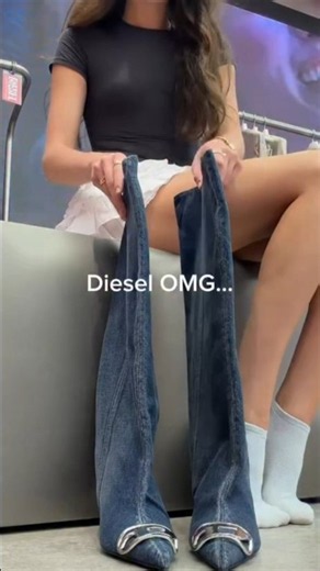 Long Boots with Jeans 👢💙 Every YSL Lover Must See! #shorts