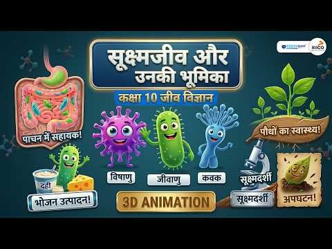 Microbes & Their Role Class 10 Biology 🔬 | Virus, Bacteria, Fungi Explained | 3D Animation