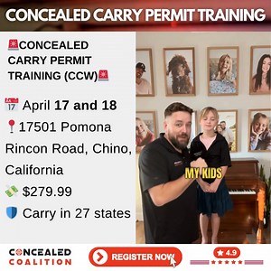 2.2K views |  Get Your California CCW Certificate The most elite CCW Training - Legally Carry in 27 States! Get certified! Reserve your seat now!  | Concealed Coalition | Facebook