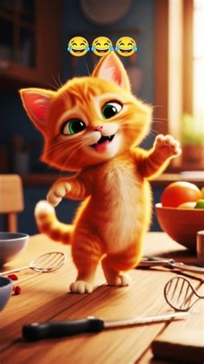 Cute Kitten Dancing 😺🔥 | FunPows AI Animation #DreamScreenAI