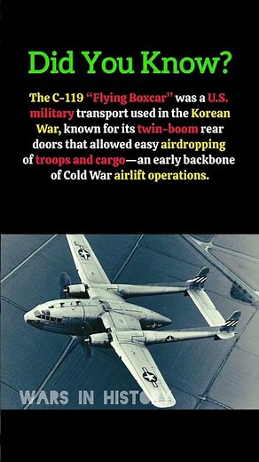C-119 Flying Boxer ✈️ #koreanwar