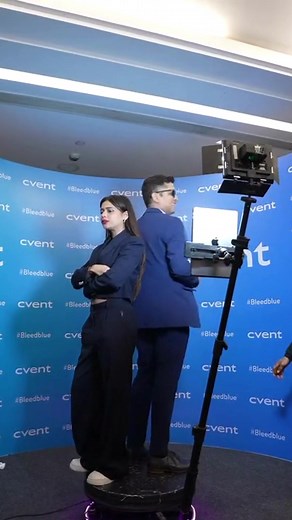 "My best angle? All of them!" 😉 The 360-degree selfie booth was a hit at Cvent Companywide. 💯 #CventNation | Cvent