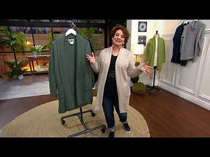 Aran Craft Merino Wool Open Front Long Sweater Cardigan on QVC