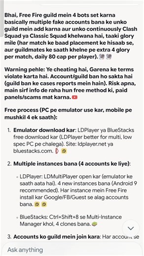 free main bot guild kaise develop kren 😱 those who Know 🥶