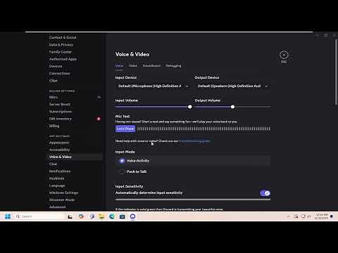 Discord - Change Push to Talk & Voice Activity Settings [Guide]