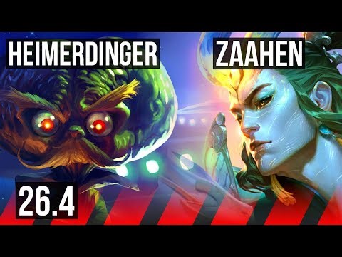 HEIMERDINGER vs ZAAHEN (TOP) | Good KDA: 8/1/4 | KR Master | 26.4