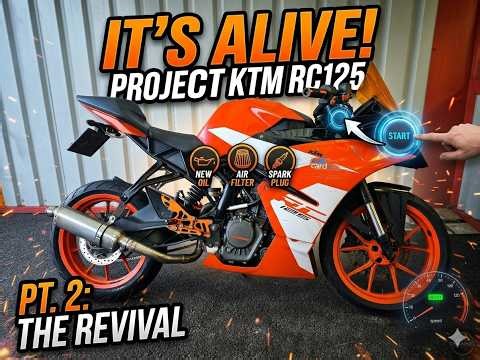 IT'S ALIVE! KTM RC 125 First Start After Engine Swap (Pt. 2)