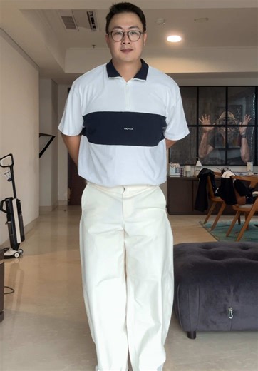 Stylish Nautica Zip Polo and UNIQLO Barrel Pants OOTD
