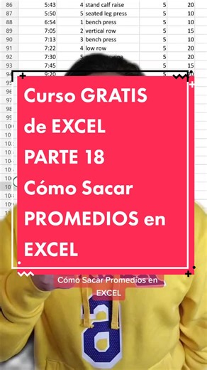 Curso gratuito de Excel: Aprende a sacar promedios