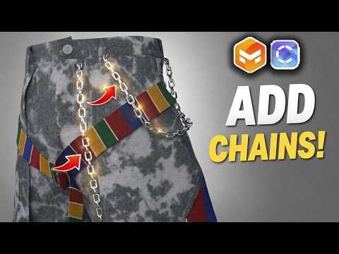 How to Add Realistic Chains to Your Garments in CLO3D & Marvelous Designer (Easy Method)