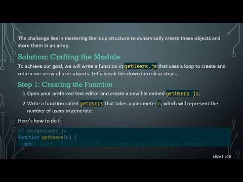 How to Create a Module in React That Generates 100 Users