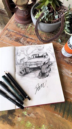 So what’s next?… #toyota #80series #drawing #fyp #4wd | drawing