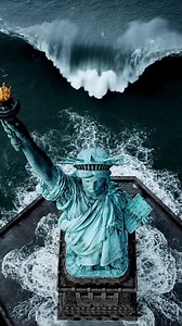 11K views · 91 reactions |  The Statue of Liberty Engulfed by a...