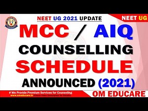 Official Counselling Schedule: MCC AIQ NEET UG 2021 All Rounds