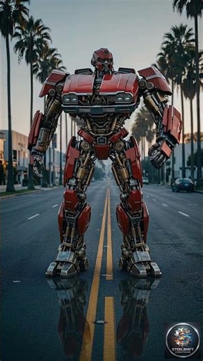 Classic Lowrider TRANSFORMS Into a Giant Robot in Los Angeles! 🚗🤖🔥 #transformation #transformers