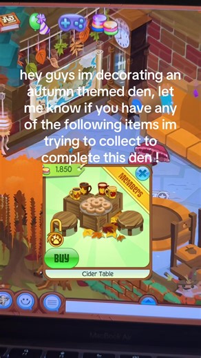Decorating an Autumn Themed Animal Jam Den