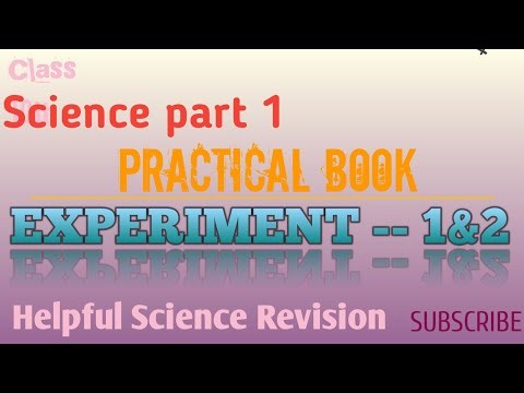 Science practical book ll Experiments - 1&2 ll