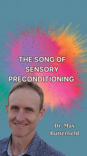 Max Butterfield on Instagram: "🎶 When two neutral stimuli go together, but only one gets the credit later… it's sensory preconditioning! 🎶 In classical conditioning, if Stimulus A and Stimulus B are paired before Stimulus B is conditioned to an outcome, Stimulus A can later trigger the response—even though it was never directly conditioned! 🤯 Basically, your brain connects things before you even know they matter. Just like how you knew this song was going to be stuck in your head before the e