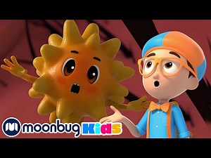 Blippi Learns About Sneezing! | Blippi Wonders Magic Stories and Adventures for Kids | Moonbug Kids