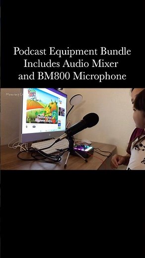 Podcast Equipment Bundle Includes Audio Mixer and BM800 Microphone