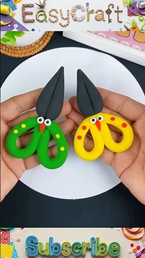 Colorful DIY Clay Scissors | Easy Clay Modeling for Kids | Easy Craft
