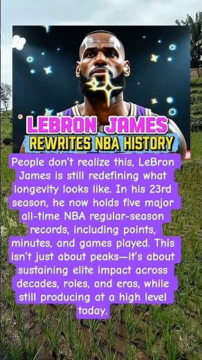 LeBron Rewrites NBA History record #nbahistory #lebronjames #lakersnation