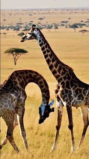 Giraffes Fighting in Slow Motion 🦒💥 | Epic Neck Battle You’ve Never Seen!