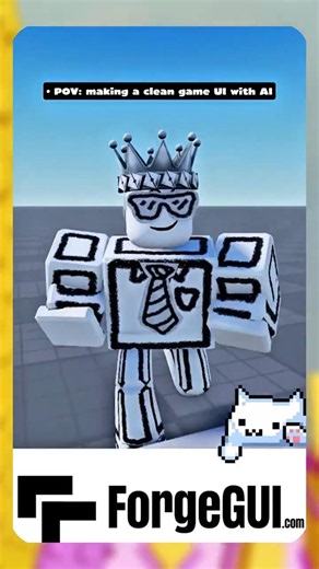Making a clean game UI with AI #roblox #robloxgames #shorts #forgegui.com