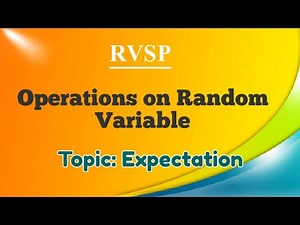 RVSP L20|Operations on one random variable