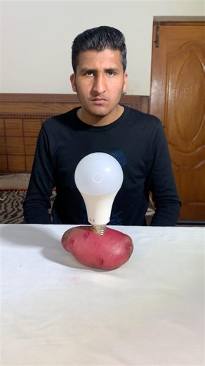 Potato stored electricity ⚡️ #experiment #videoreaction