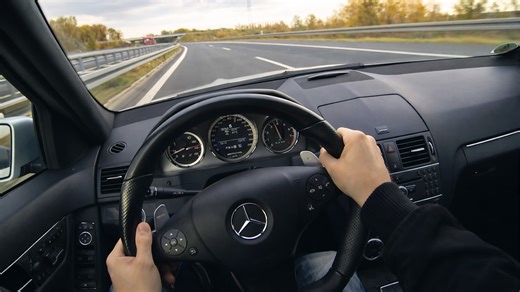 How fast is the Mercedes C63 AMG on the Autobahn?