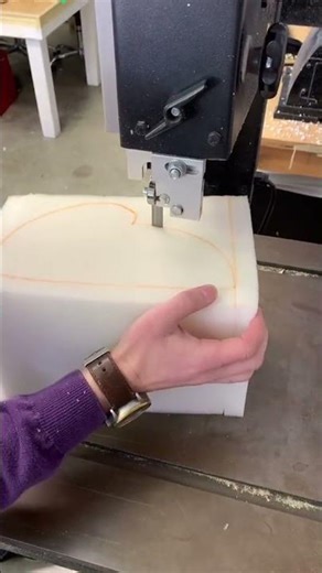 How to Cut a Solid Foam Puppet Head That is Too Big for Your Band Saw #puppet #puppetmaking #diy