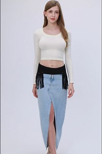 Boho Corset Belt - Fringe & Stud Punk Detail