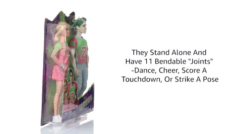 Mattel Disney Zombies 2-Pack, Addison Cheerleader and Zed Football Player Dolls (12-in),11 Bendable “Joints,” Great Gift for ages 5+