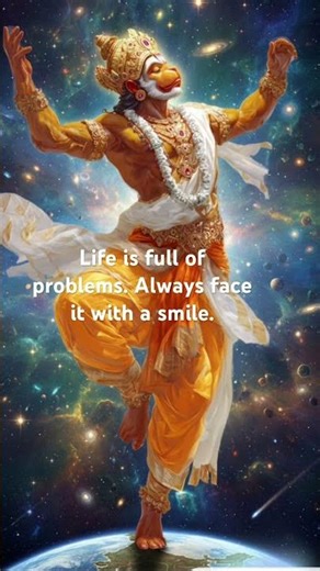 Face problems with a smile🙏 #hanumanji #hanumanshorts #bhaktishorts #viralshort
