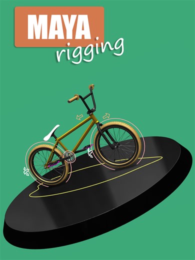 Detailed BMX is fully rigged in Maya and ready for animation! • The controller system allows performing Barspin, Tailwhip, Manual, Nose wheelie, and others. • Adjustable rotation of the wheels and carriage relative to movements of the main controller. • The chain is adjusted with MASH and interacts clearly with the gears. • Pedals rotate parallel to the surface but are adjustable. • Seat height adjustment. Let me know your thoughts, and feel free to reach out if you're interested in mechanical r