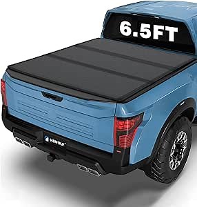 FRP Hard Tri Fold Truck Bed Tonneau Cover Fits 2017-2026 Nissan Titan, Titan XD w/o Titan Box with 6.5ft Bed (78.7") w/Track System | PRX3 | On Top |