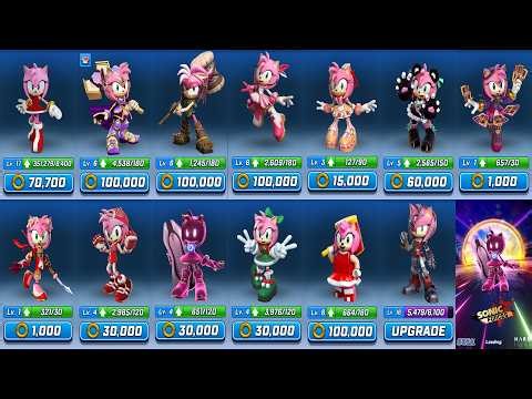 Sonic Forces Speed Battle All 13 Amy Characters: Rival, Paladin, Rusty, Popstar, Panda, Lego & More