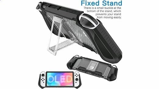 nintendo switch oled case with Fixed Stand