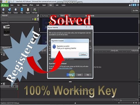 100% working l videopad registration code fee l videopad registration for lifetime l video editing
