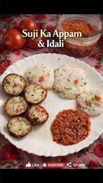 “Soft Suji Idli & Crispy Suji Appam | Easy Breakfast Recipe 😋” #gharkasawad