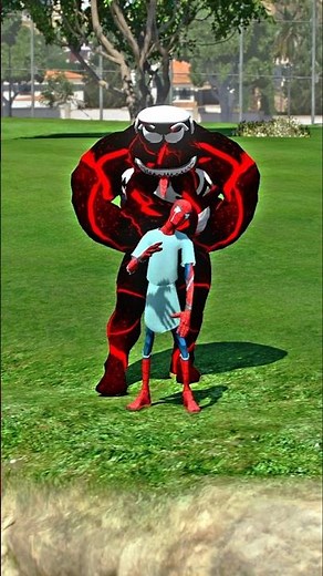 VENOM Ka Gussa Dekho! Baby Spider-Man Ne Park Mein Swimming Pool Bana Diya 😂 | GTA V #shortsfeed