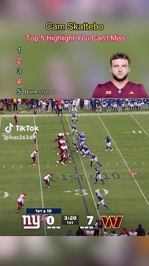 Top 5 Highlights of Cam Skattebo You Can't Miss
