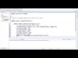 Write a TreeMap object to a text file in Java
