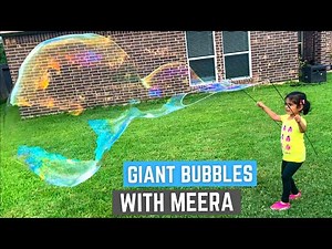 How to make GIANT BUBBLES - DIY Bubble Solution and Wand!