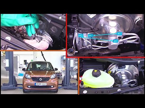 Smart W453: Removing and Installing the Brake Line from Master Cylinder to ESP Unit